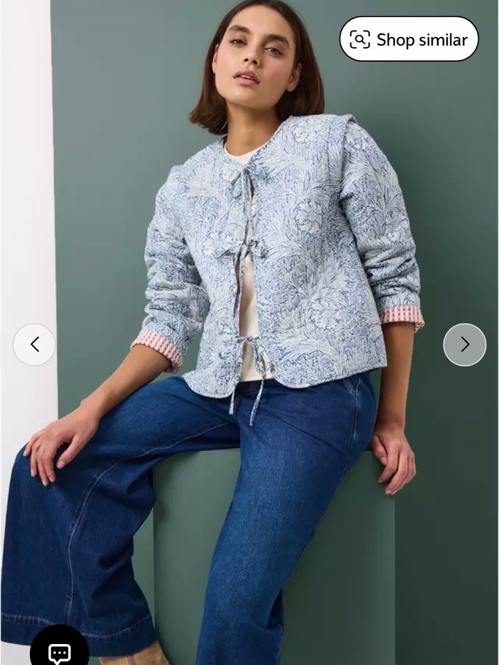 Blue Print Quilted Jacket